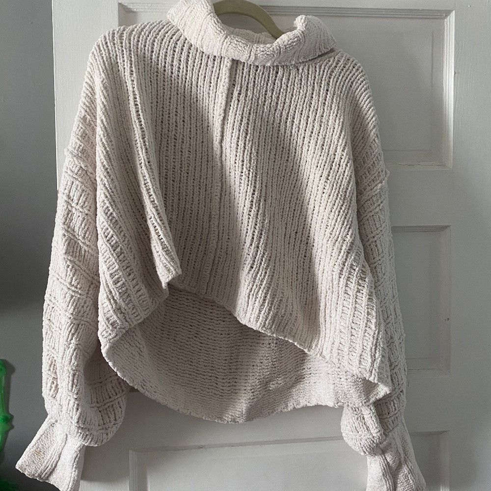 Free people cropped cowl neck sweater